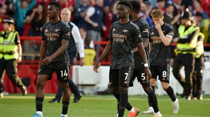 Arsenal after losing to Forest.